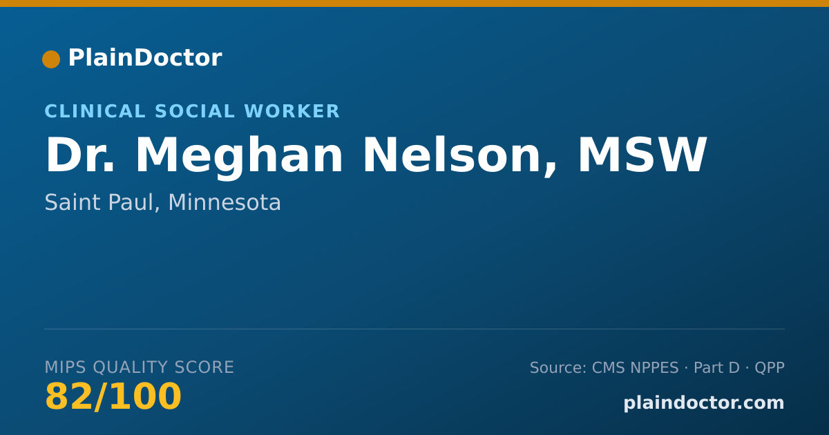 Shareable card for Meghan Nelson, MSW - Clinical Social Worker, Saint Paul, MN