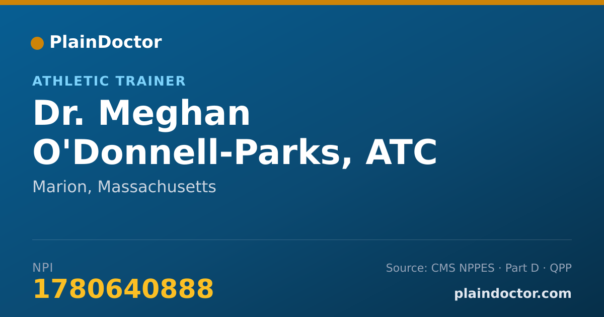 Shareable card for Meghan O'Donnell-Parks, ATC - Athletic Trainer, Marion, MA