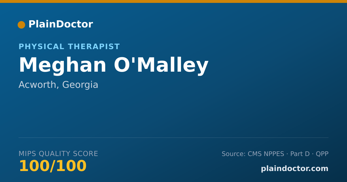 Shareable card for Meghan O'Malley - Physical Therapist, Acworth, GA
