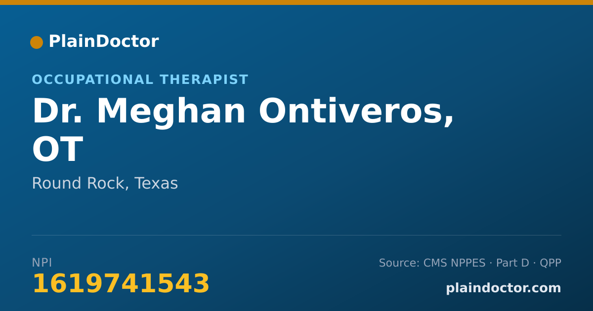 Shareable card for Meghan Ontiveros, OT - Occupational Therapist, Round Rock, TX