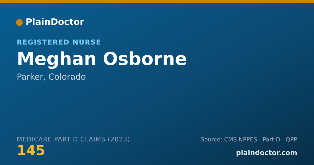 Shareable card for Meghan Osborne - Registered Nurse, Parker, CO
