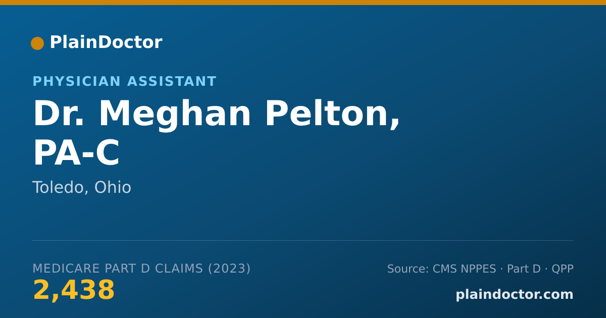 Shareable card for Meghan Pelton, PA-C - Physician Assistant, Toledo, OH