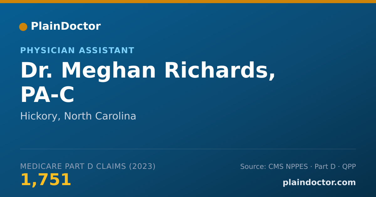 Shareable card for Meghan Richards, PA-C - Physician Assistant, Hickory, NC