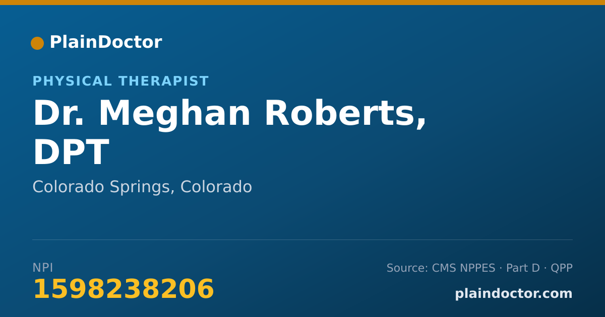 Shareable card for Meghan Roberts, DPT - Physical Therapist, Colorado Springs, CO