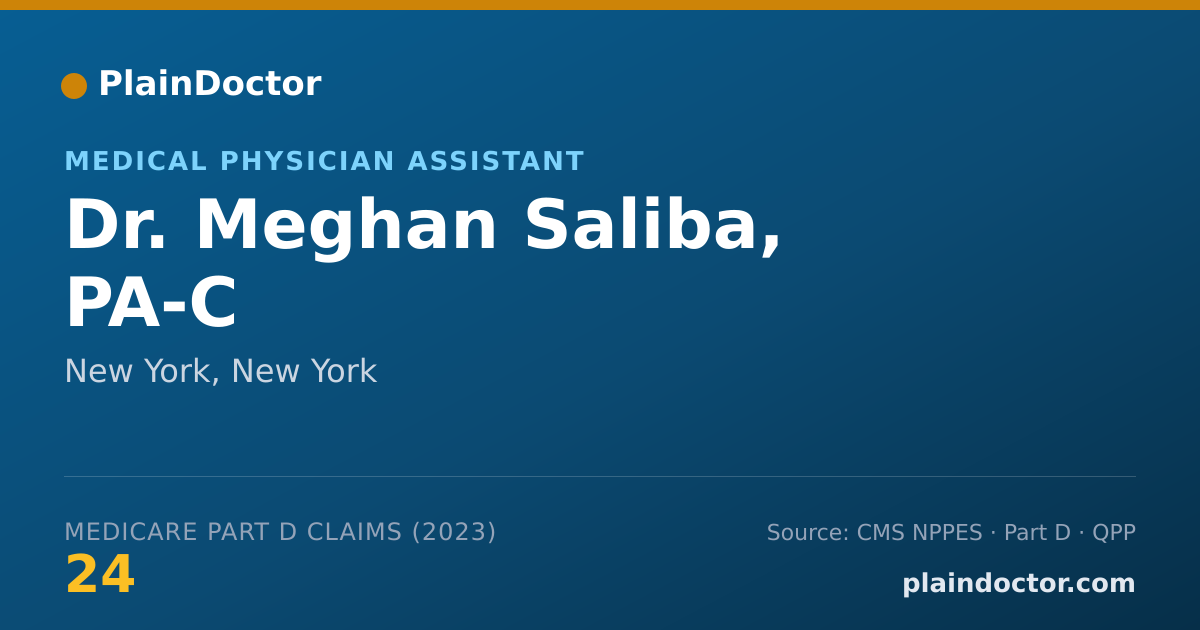 Shareable card for Meghan Saliba, PA-C - Medical Physician Assistant, New York, NY