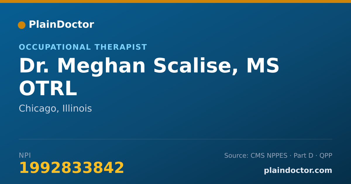 Shareable card for Meghan Scalise, MS OTRL - Occupational Therapist, Chicago, IL