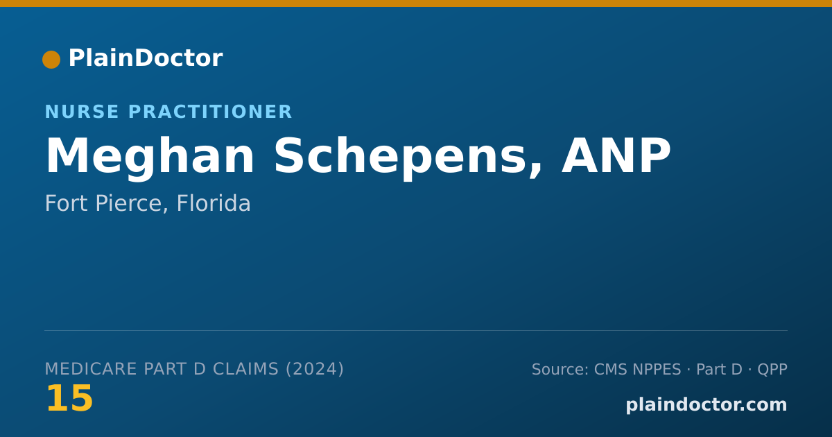 Shareable card for Meghan Schepens, ANP - Nurse Practitioner, Fort Pierce, FL