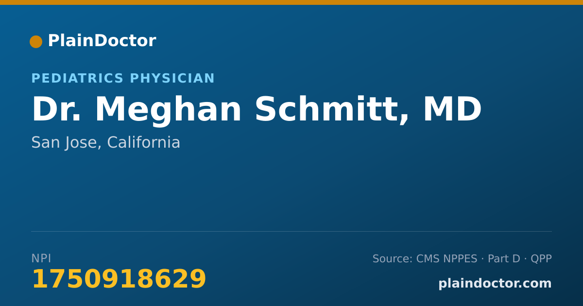 Shareable card for Meghan Schmitt, MD - Pediatrics Physician, San Jose, CA
