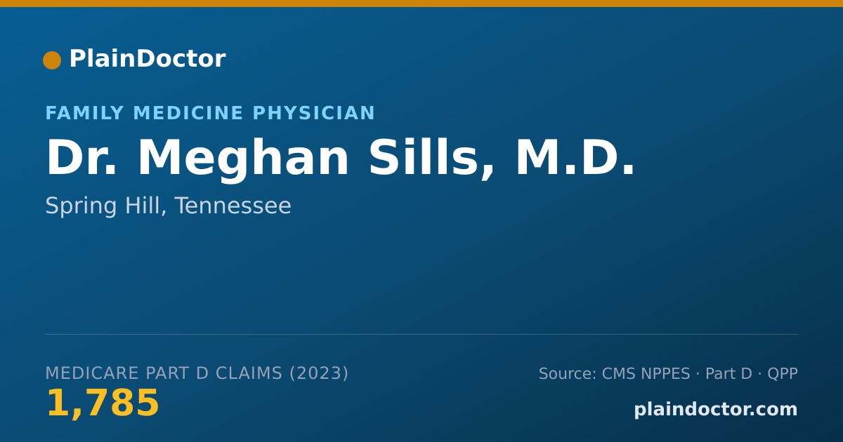 Shareable card for Meghan Sills, M.D. - Family Medicine Physician, Spring Hill, TN