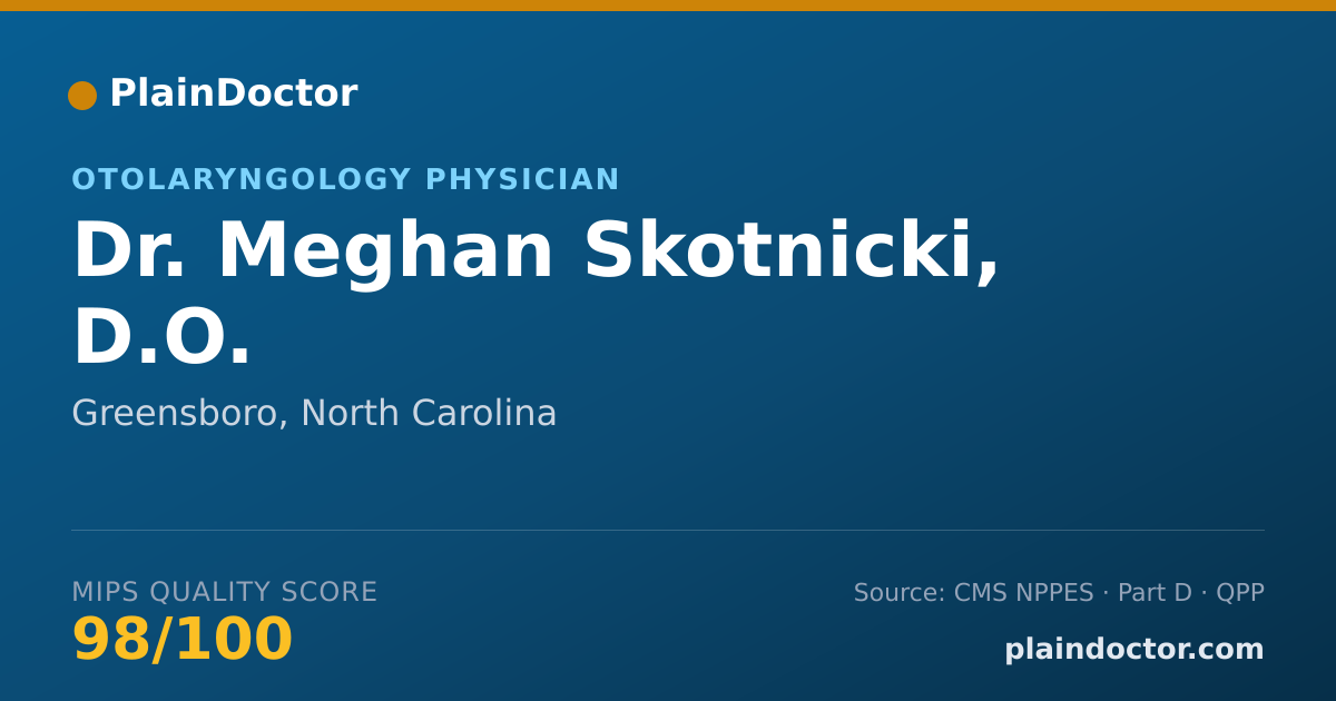 Shareable card for Meghan Skotnicki, D.O. - Otolaryngology Physician, Greensboro, NC