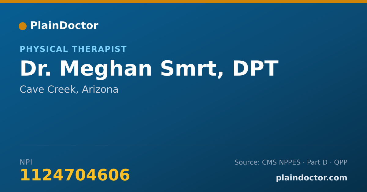 Shareable card for Meghan Smrt, DPT - Physical Therapist, Cave Creek, AZ