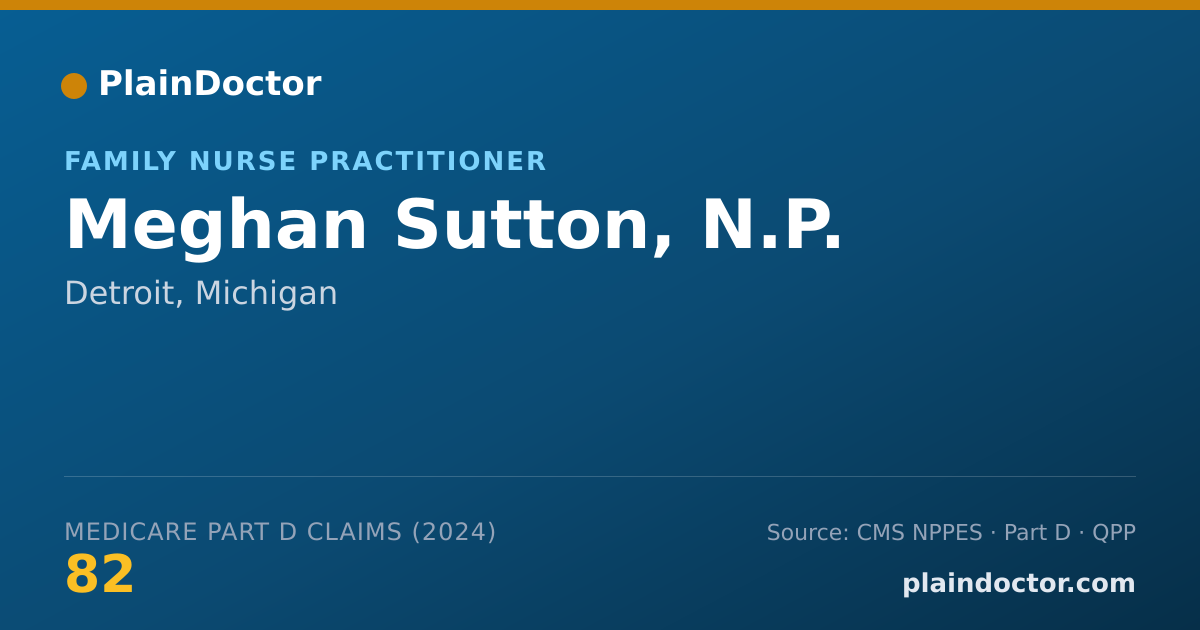 Shareable card for Meghan Sutton, N.P. - Family Nurse Practitioner, Detroit, MI