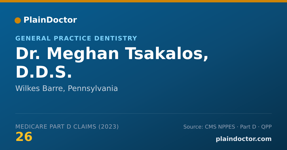 Shareable card for Meghan Tsakalos, D.D.S. - General Practice Dentistry, Wilkes Barre, PA