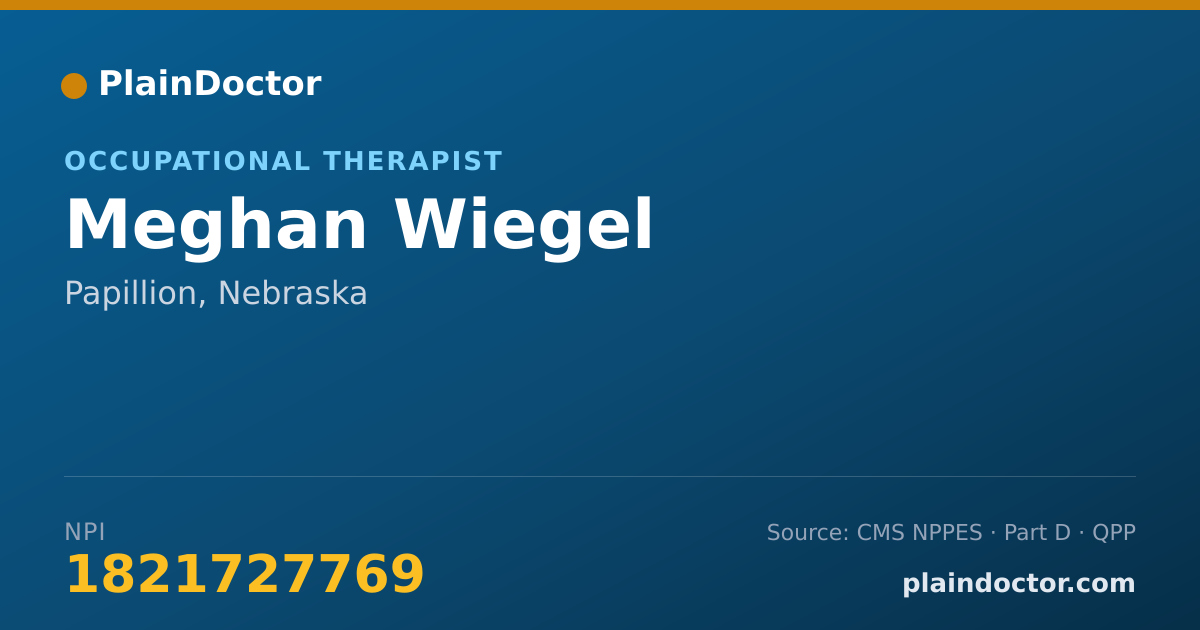 Shareable card for Meghan Wiegel - Occupational Therapist, Papillion, NE