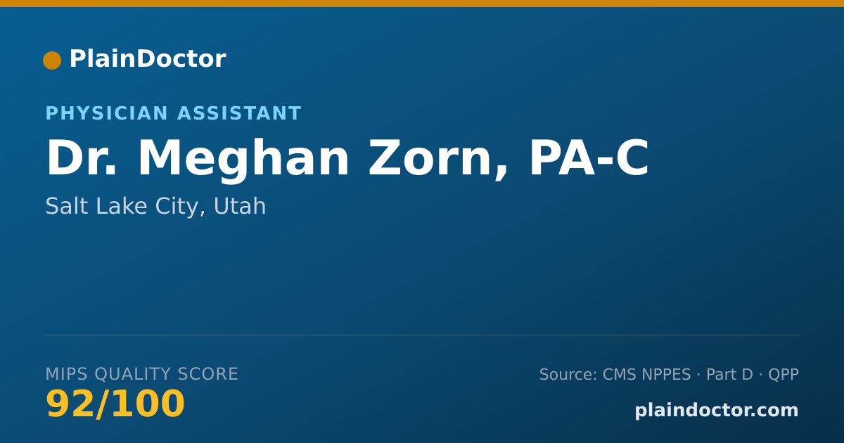 Shareable card for Meghan Zorn, PA-C - Physician Assistant, Salt Lake City, UT