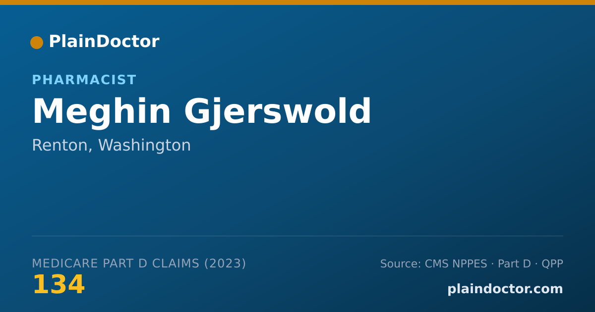 Shareable card for Meghin Gjerswold - Pharmacist, Renton, WA