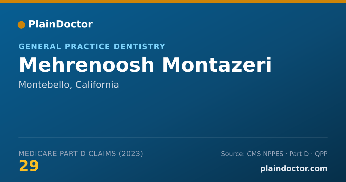 Shareable card for Mehrenoosh Montazeri - General Practice Dentistry, Montebello, CA