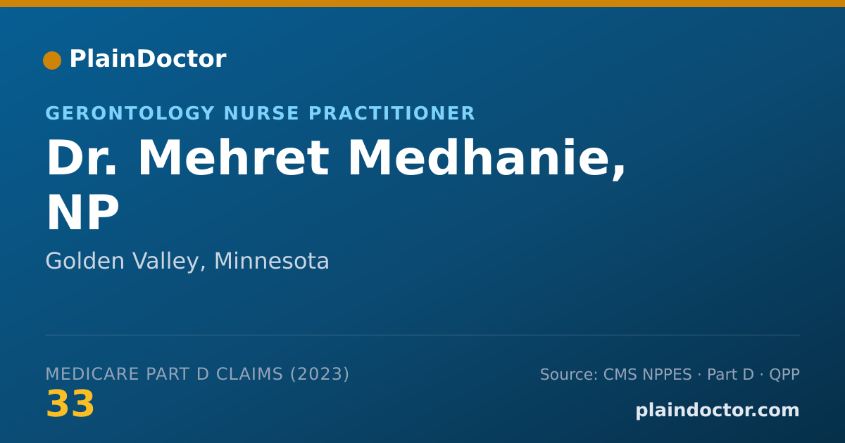 Shareable card for Mehret Medhanie, NP - Gerontology Nurse Practitioner, Golden Valley, MN