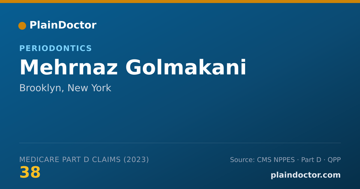 Shareable card for Mehrnaz Golmakani - Periodontics, Brooklyn, NY