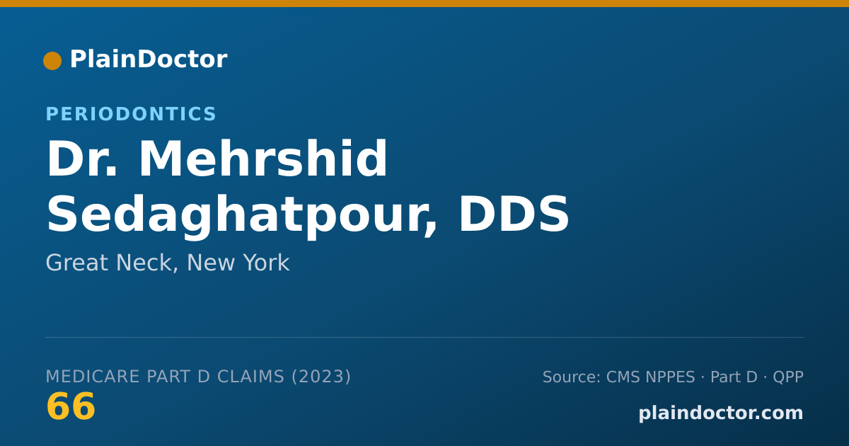 Shareable card for Mehrshid Sedaghatpour, DDS - Periodontics, Great Neck, NY