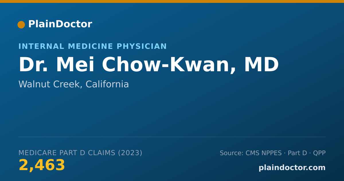 Shareable card for Mei Chow-Kwan, MD - Internal Medicine Physician, Walnut Creek, CA