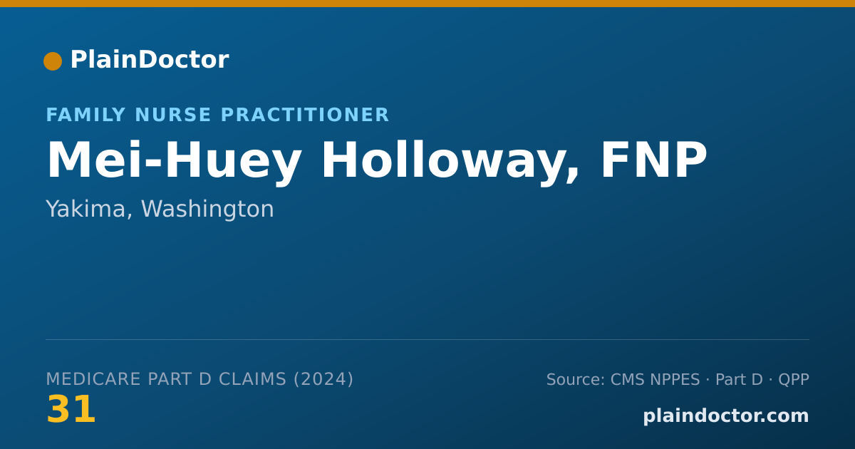Shareable card for Mei-Huey Holloway, FNP - Family Nurse Practitioner, Yakima, WA