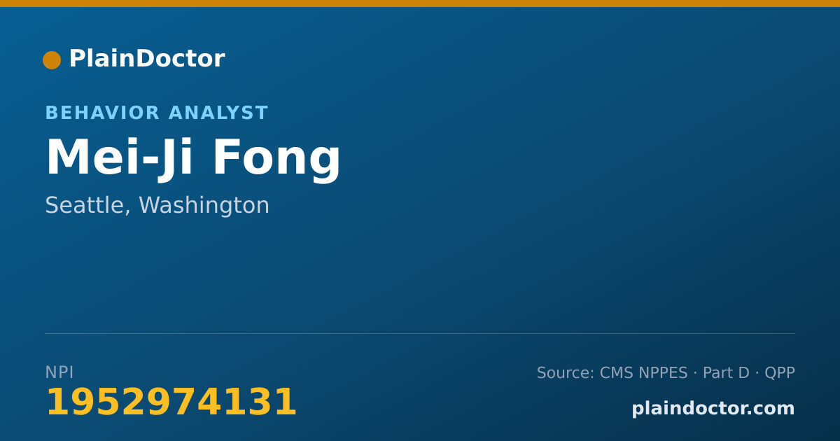Shareable card for Mei-Ji Fong - Behavior Analyst, Seattle, WA
