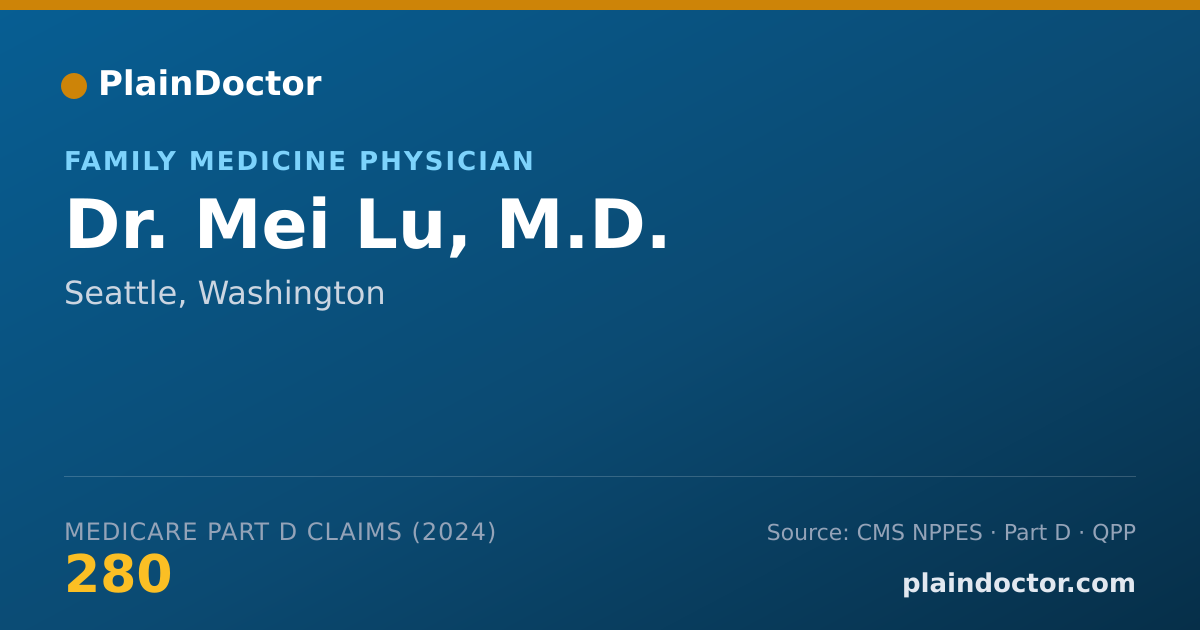 Shareable card for Mei Lu, M.D. - Family Medicine Physician, Seattle, WA