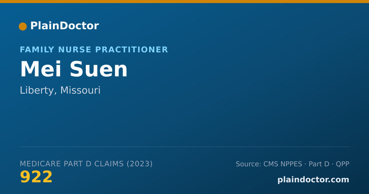 Shareable card for Mei Suen - Family Nurse Practitioner, Liberty, MO