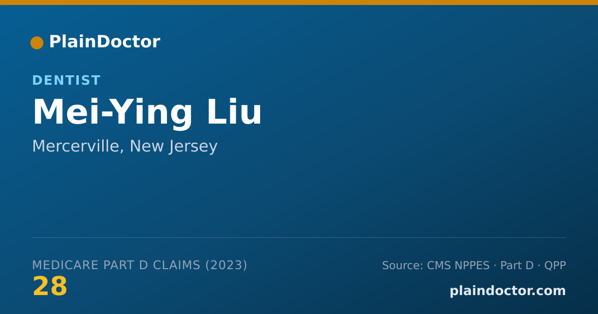 Shareable card for Mei-Ying Liu - Dentist, Mercerville, NJ