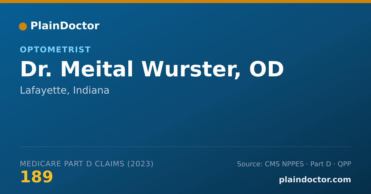 Shareable card for Meital Wurster, OD - Optometrist, Lafayette, IN