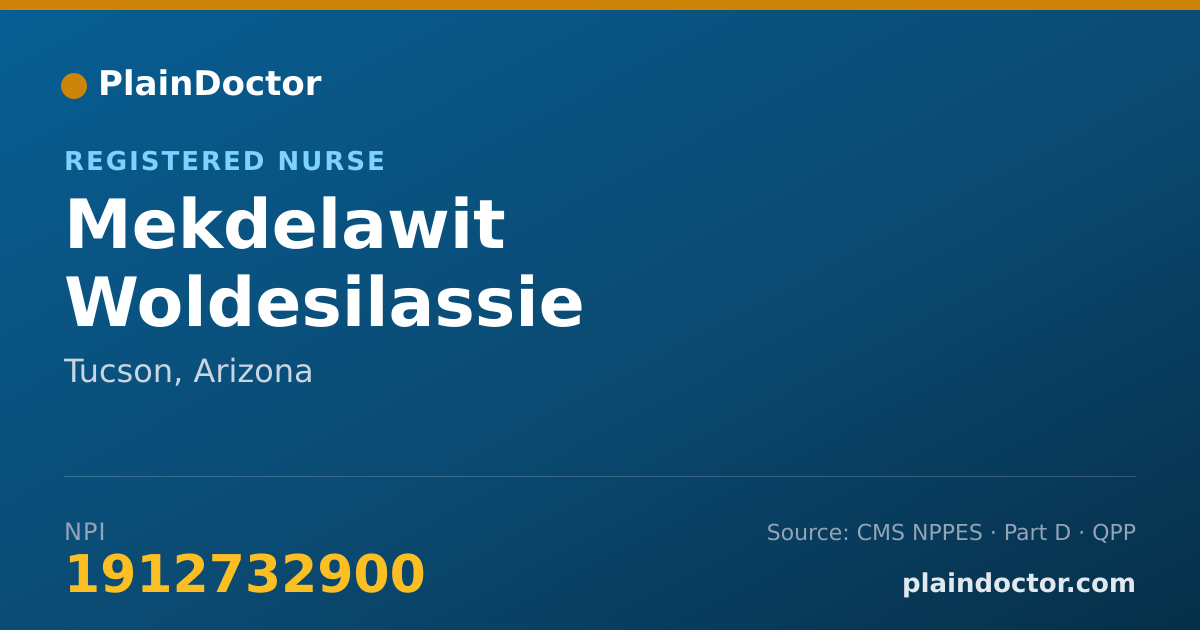 Shareable card for Mekdelawit Woldesilassie - Registered Nurse, Tucson, AZ