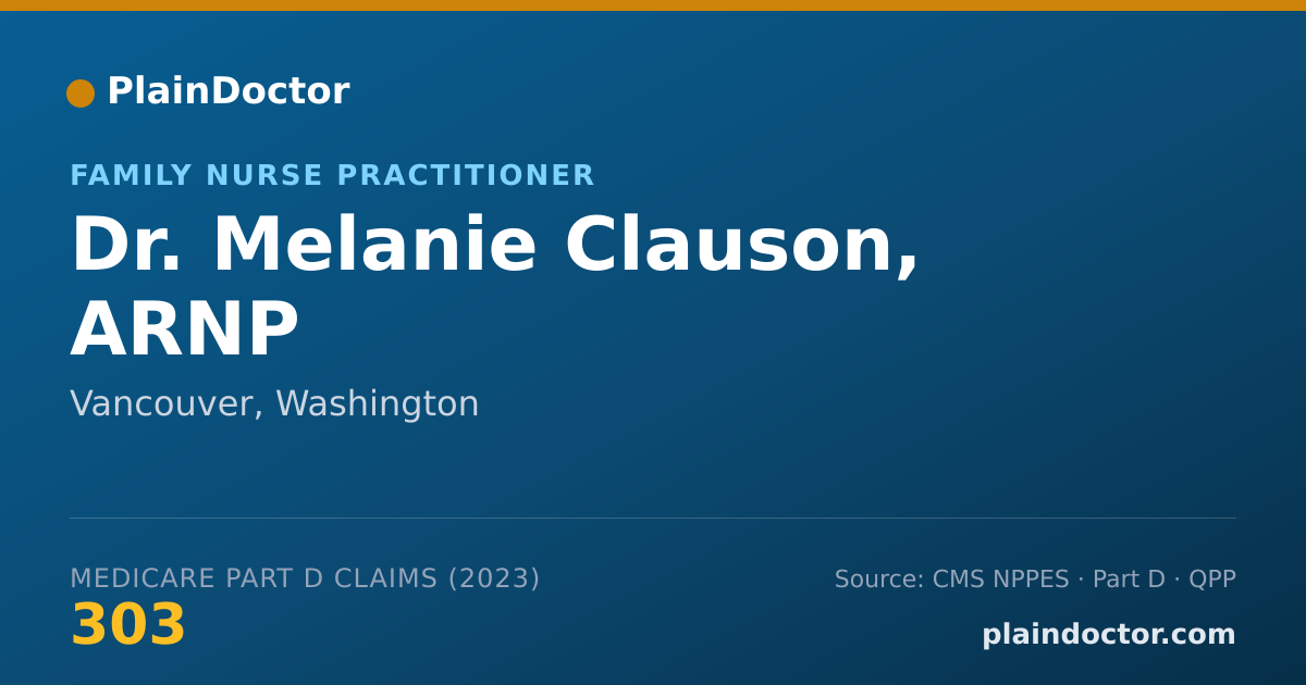 Shareable card for Melanie Clauson, ARNP - Family Nurse Practitioner, Vancouver, WA