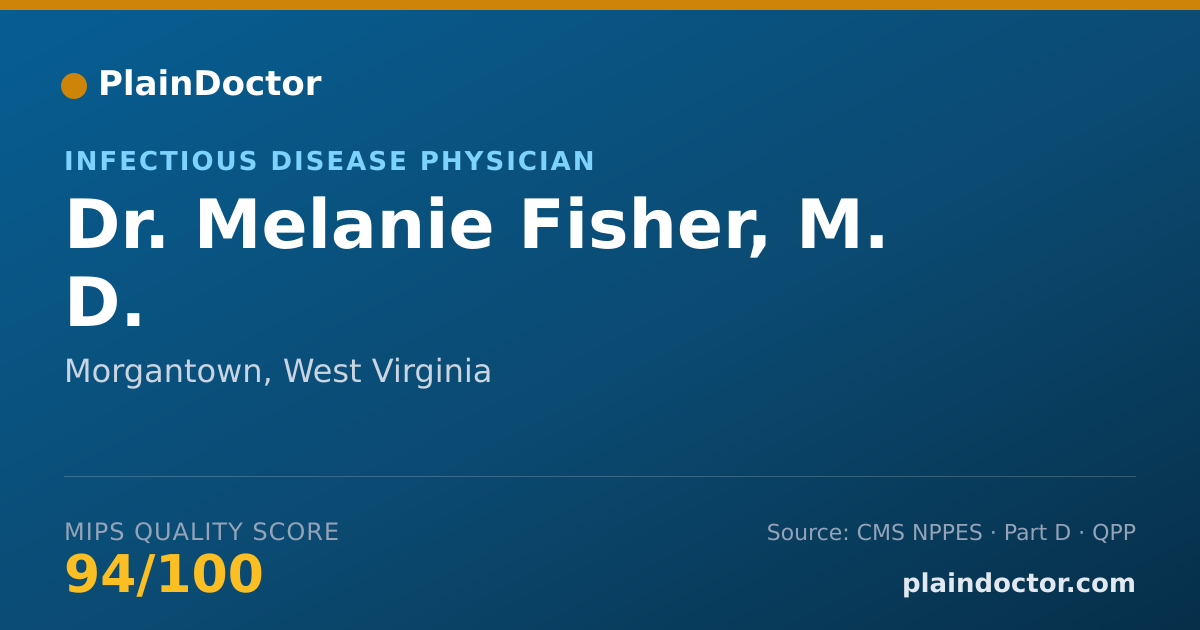 Shareable card for Melanie Fisher, M. D. - Infectious Disease Physician, Morgantown, WV