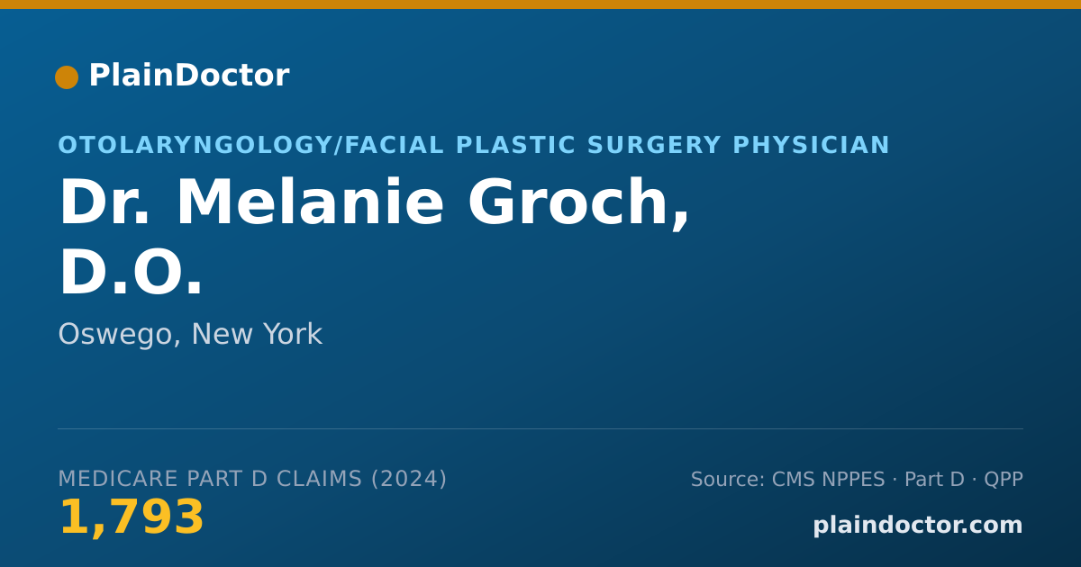 Shareable card for Melanie Groch, D.O. - Otolaryngology Physician, Oswego, NY