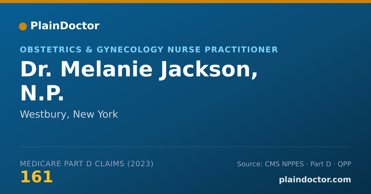 Shareable card for Melanie Jackson, N.P. - Obstetrics & Gynecology Nurse Practitioner, Westbury, NY