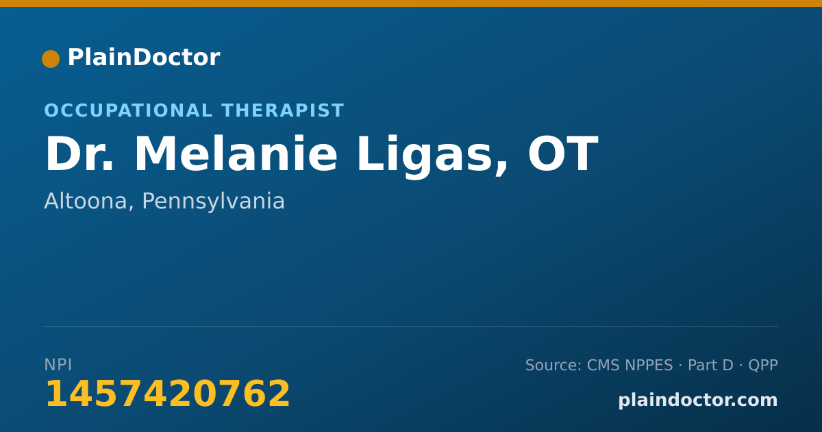 Shareable card for Melanie Ligas, OT - Occupational Therapist, Altoona, PA