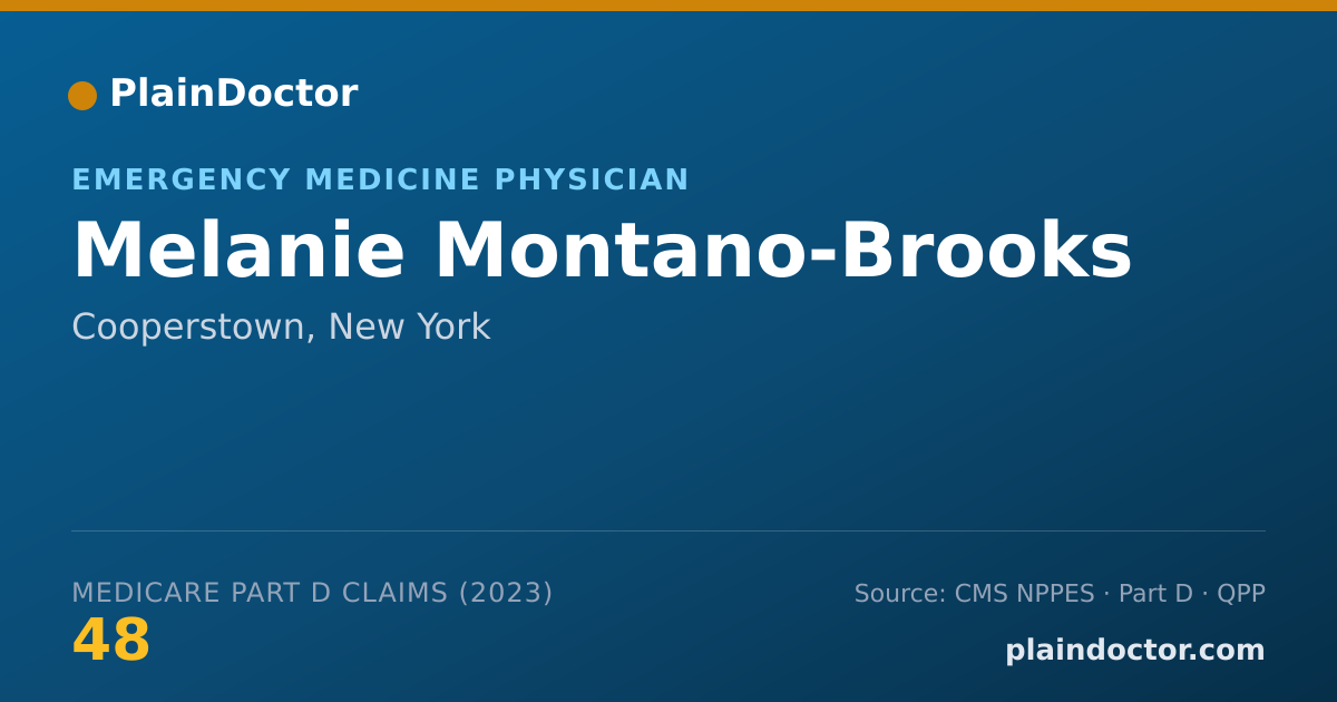 Shareable card for Melanie Montano-Brooks - Emergency Medicine Physician, Cooperstown, NY