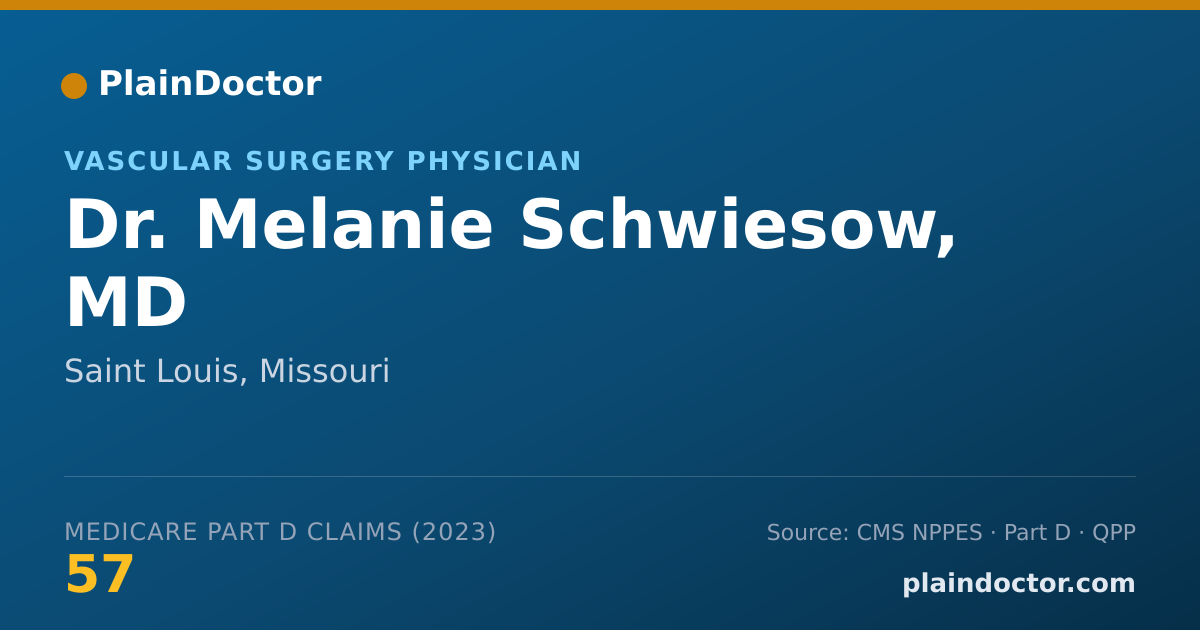 Shareable card for Melanie Schwiesow, MD - Vascular Surgery Physician, Saint Louis, MO
