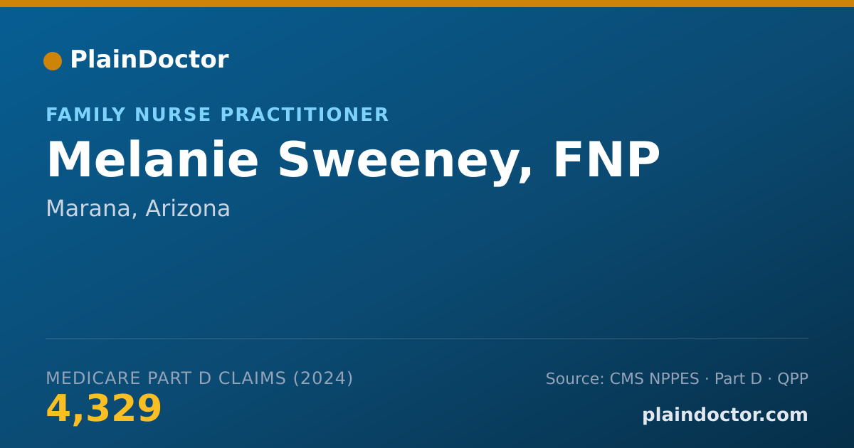 Shareable card for Melanie Sweeney, FNP - Family Nurse Practitioner, Marana, AZ