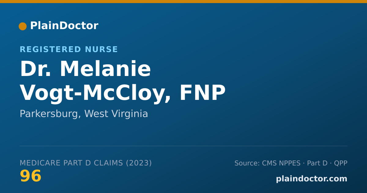 Shareable card for Melanie Vogt-McCloy, FNP - Registered Nurse, Parkersburg, WV