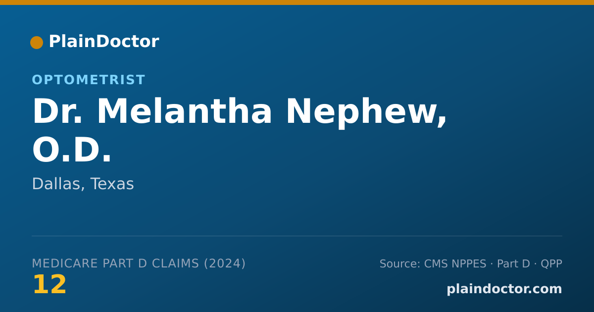 Shareable card for Melantha Nephew, O.D. - Optometrist, Dallas, TX