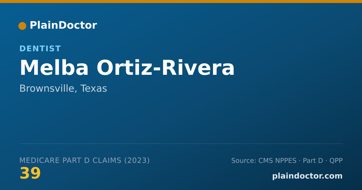 Shareable card for Melba Ortiz-Rivera - Dentist, Brownsville, TX