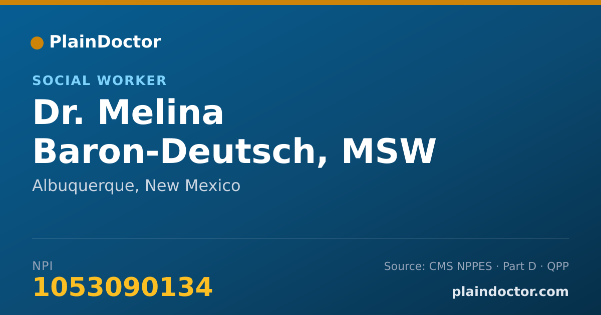 Shareable card for Melina Baron-Deutsch, MSW - Social Worker, Albuquerque, NM