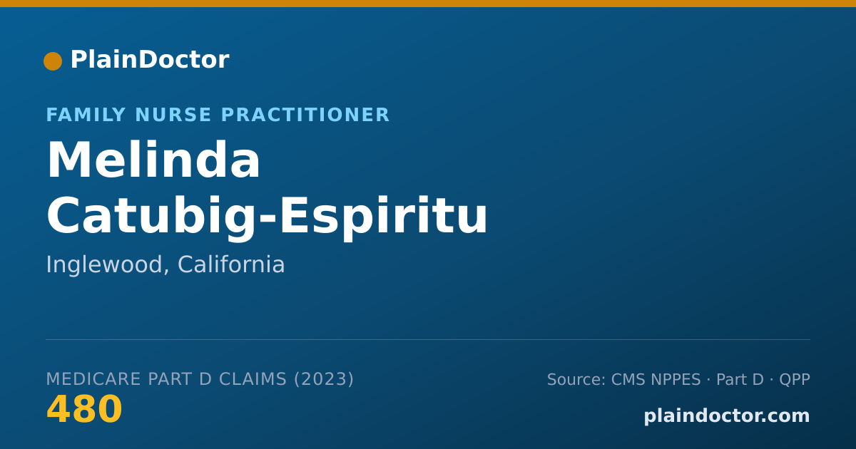 Shareable card for Melinda Catubig-Espiritu - Family Nurse Practitioner, Inglewood, CA