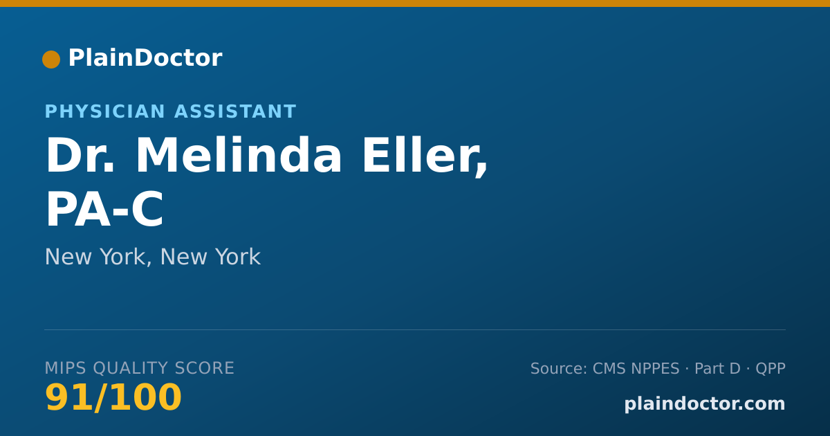 Shareable card for Melinda Eller, PA-C - Physician Assistant, New York, NY