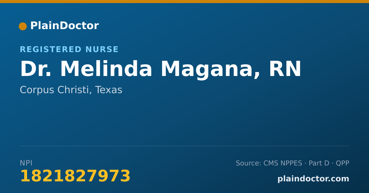 Shareable card for Melinda Magana, RN - Registered Nurse, Corpus Christi, TX