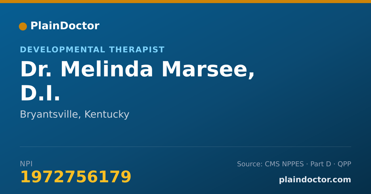 Shareable card for Melinda Marsee, D.I. - Developmental Therapist, Bryantsville, KY