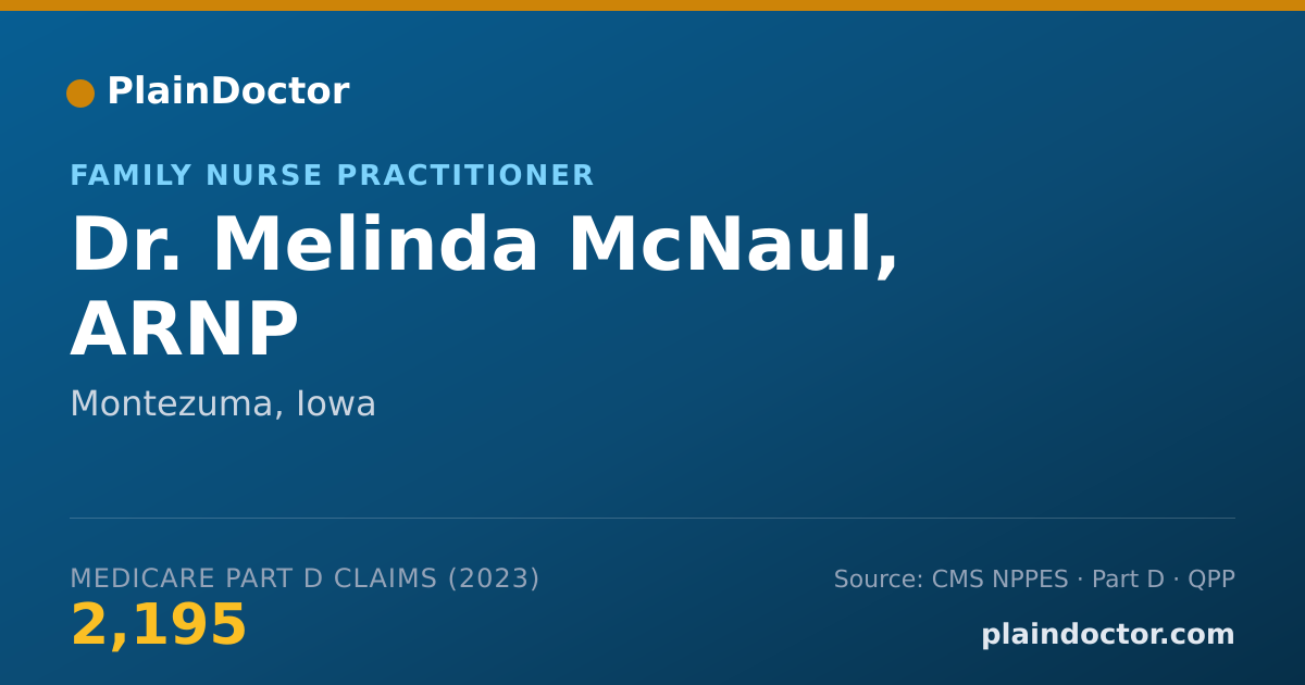 Shareable card for Melinda McNaul, ARNP - Family Nurse Practitioner, Montezuma, IA