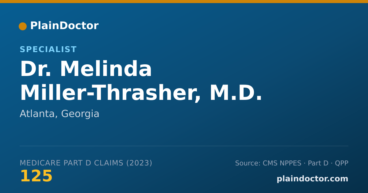 Shareable card for Melinda Miller-Thrasher, M.D. - Specialist, Atlanta, GA